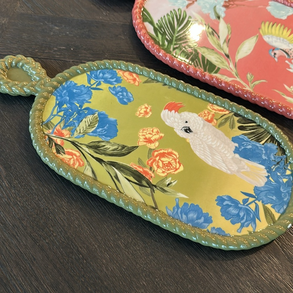 NWOT Anthropologie Pluma Handpainted Cheese Boards – Set of 2 (RARE, Sold Out) - Picture 6 of 11
